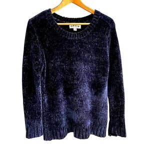 Orvis Navy Blue Chenille Crewneck Sweater Size S New without tags